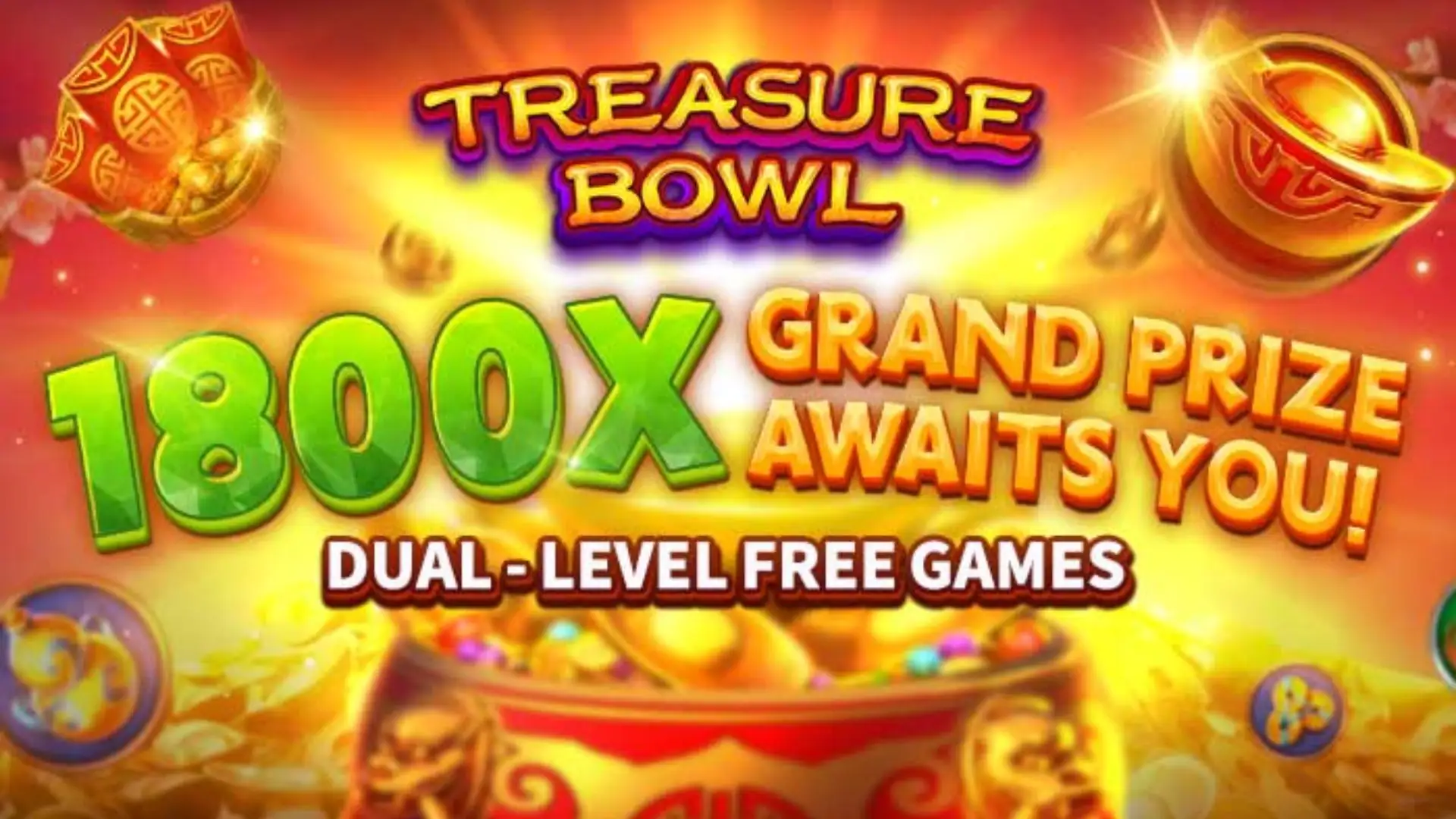 Multiplicadores Treasure Bowl sh777 - 7777x Máximo com Tigela Dourada